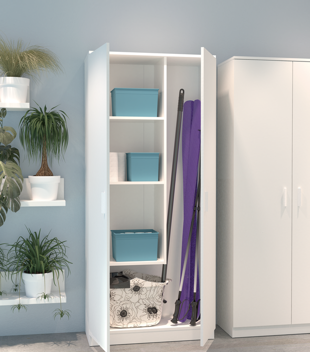 PITARCH FURNITURE White Multipurpose Broom Closet