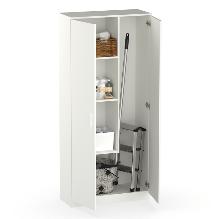 PITARCH FURNITURE White Multipurpose Broom Closet
