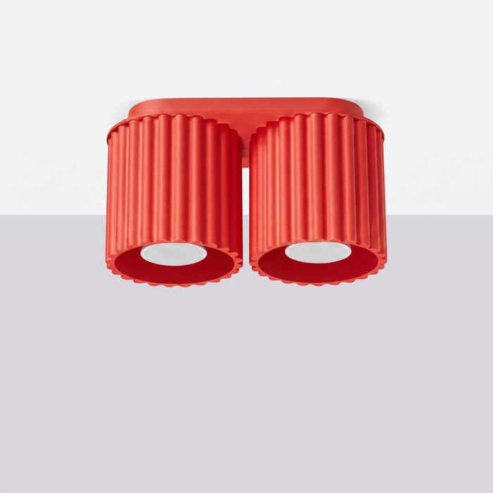 SOLLUX SL.2419 Plafón AURA 2 rojo GU10