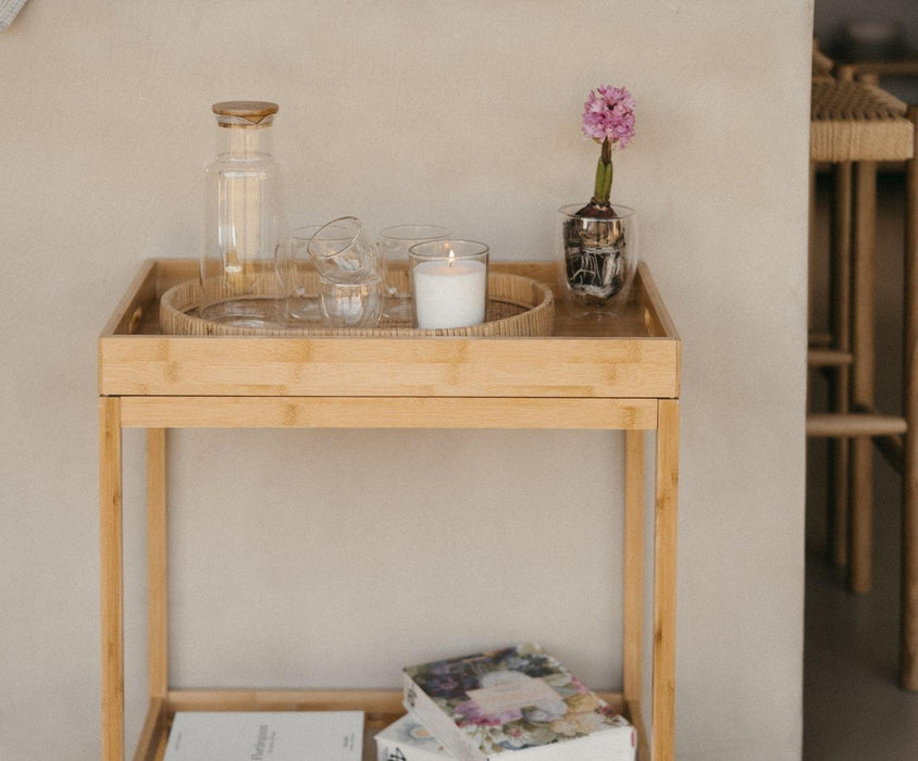 ANDREA HOUSE CC22005 Carro 2 Estante Bambú 55x34x63 CM