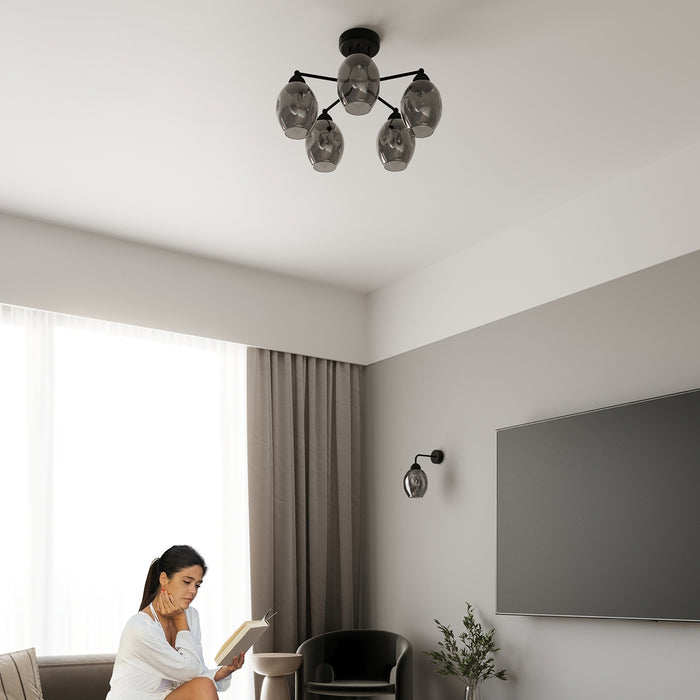 SOLLUX SL.1144 Fillan 3 Black Chandelier