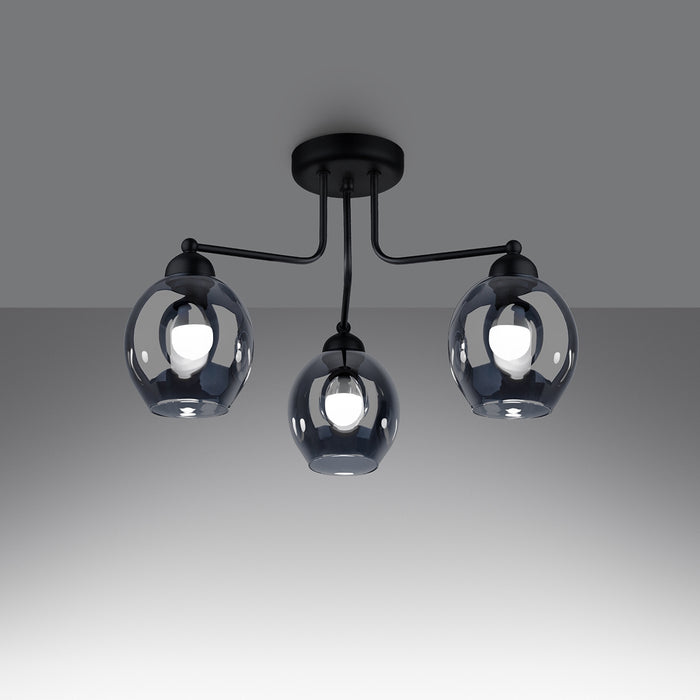 SOLLUX SL.1144 Fillan 3 Black Chandelier