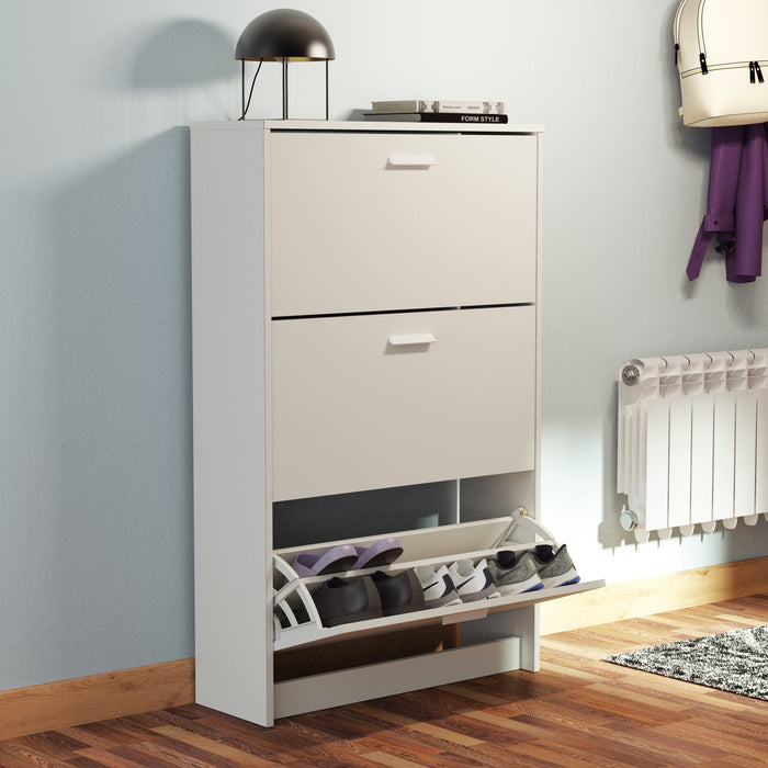 MUEBLES PITARCH Zapatero 3 Puertas Tibet Blanco