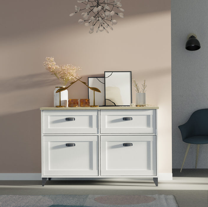 MUEBLES PITARCH Aparador Portobello Blanco/Roble Cambrian