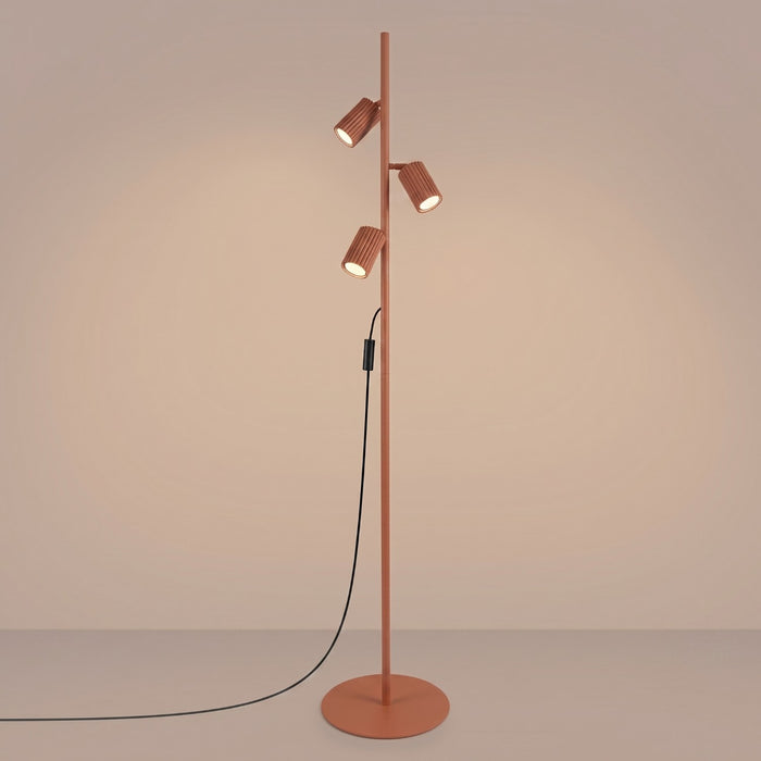 SOLLUX SL.2024 Lámpara de pie KARBON 3 ocre rojo