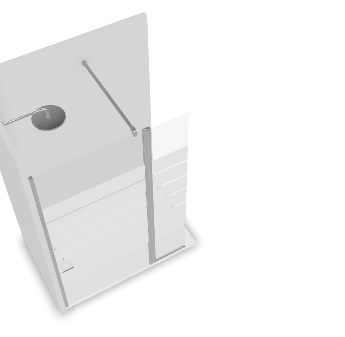 PROFILTEK HADA PLUS Mampara Abatible Perfil Plata Brillo Vidrio Decorado Bold