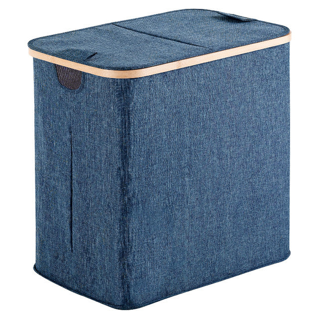 GEDY 13380500300 YOSHI Laundry Basket 87 Liters Blue-Natural