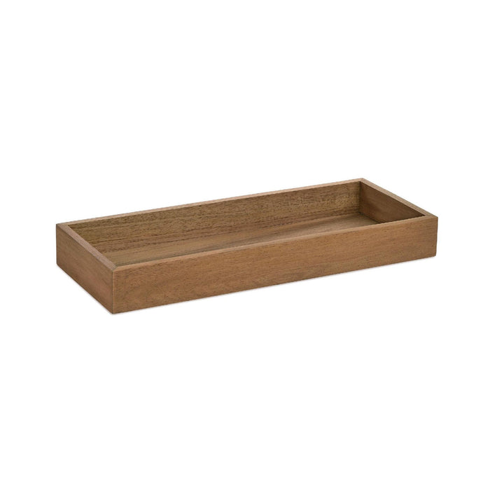 ANDREA HOUSE AX66217 Bandeja decorativa de madera rectangular marrón