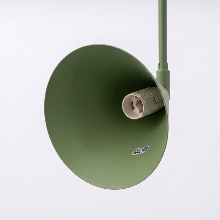 SOLLUX SL.2495 Aplique de pared NOX 1 verde oliva con interruptor