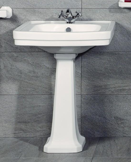VALADARES NEOCLASSICA Lavabo con Pedestal 61 Blanco