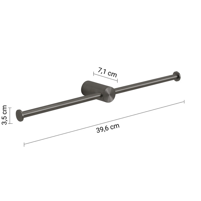 GEDY AN240281000 ANDE Portarrollo doble gun metal