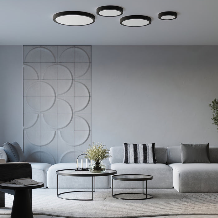 SOLLUX SL.1242 ONYX Plafón 30 Negro LED 3000K