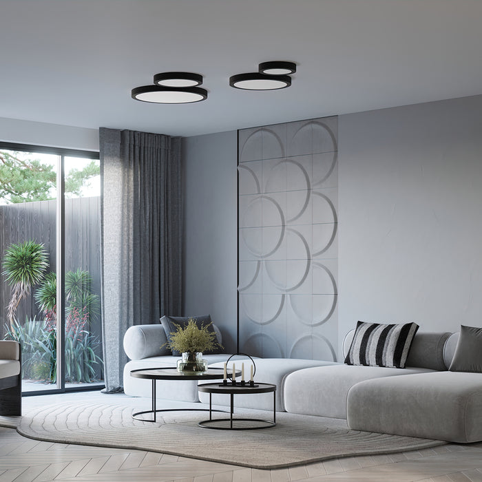 SOLLUX SL.1246 ONYX Plafón 50 Negro LED 3000K