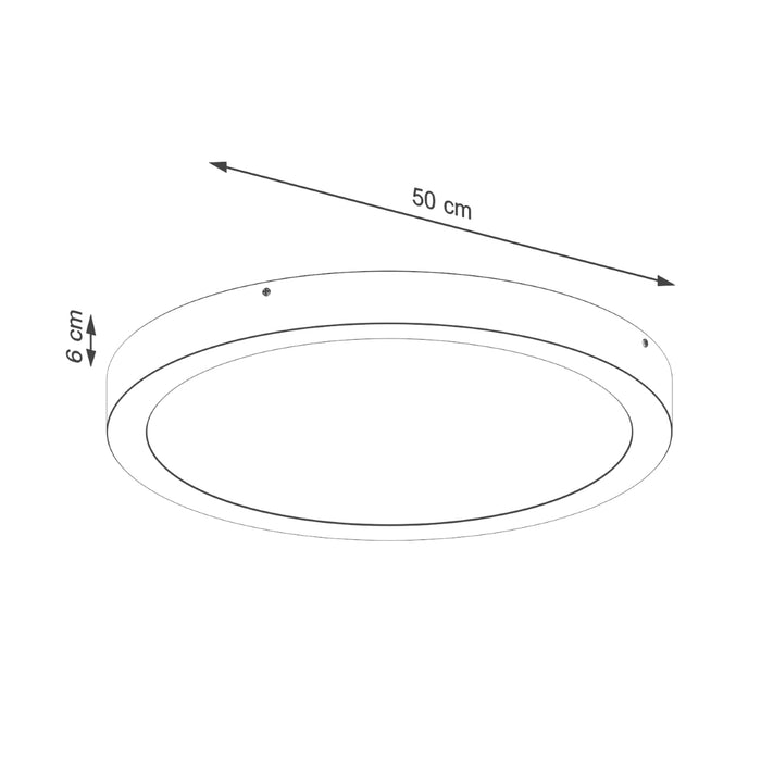 SOLLUX SL.1247 ONYX Lámpara de Techo 50 LED Blanco 3000K