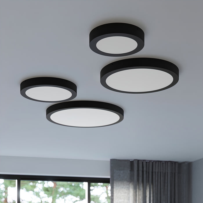 SOLLUX SL.1248 ONYX Plafón 60 Negro LED 3000K