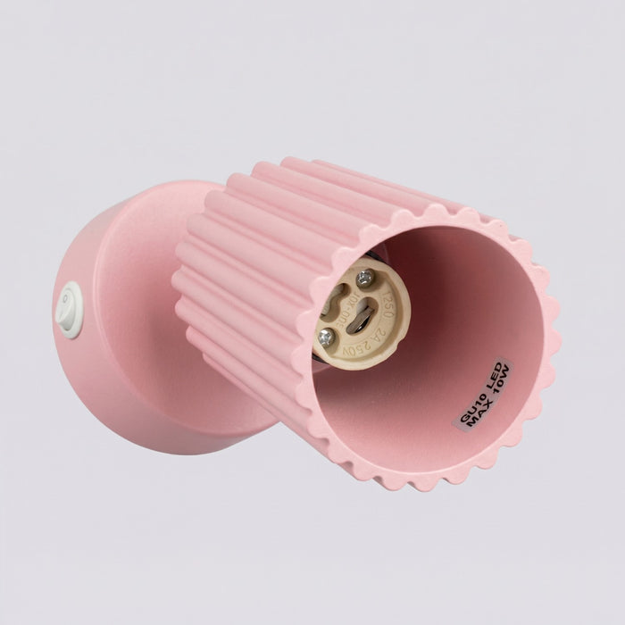 SOLLUX SL.1933 Aplique de pared KARBON rosa con interruptor