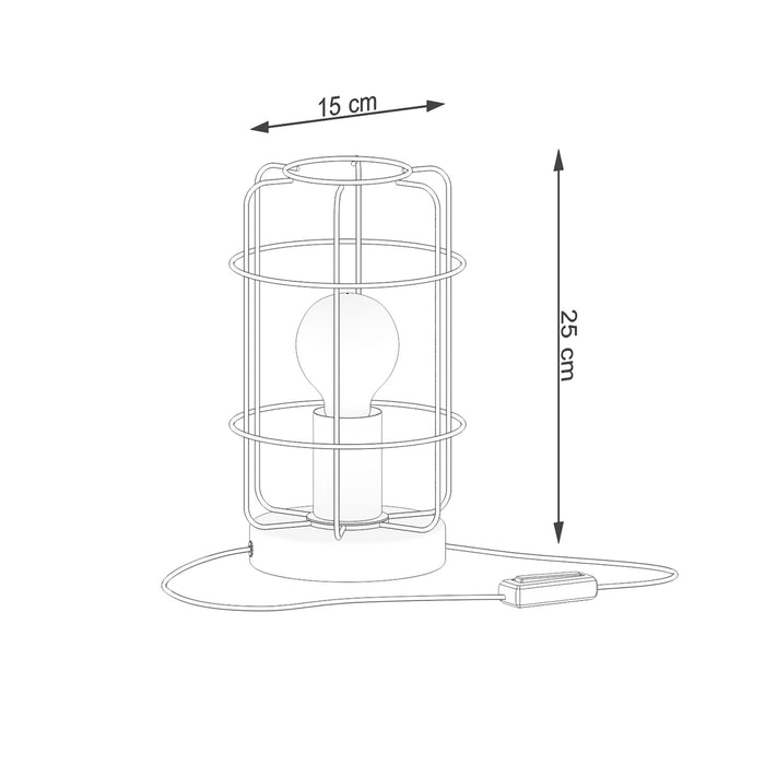 SOLLUX SL.1265 GOTTO Lámpara de Escritorio E27 Madera Negra