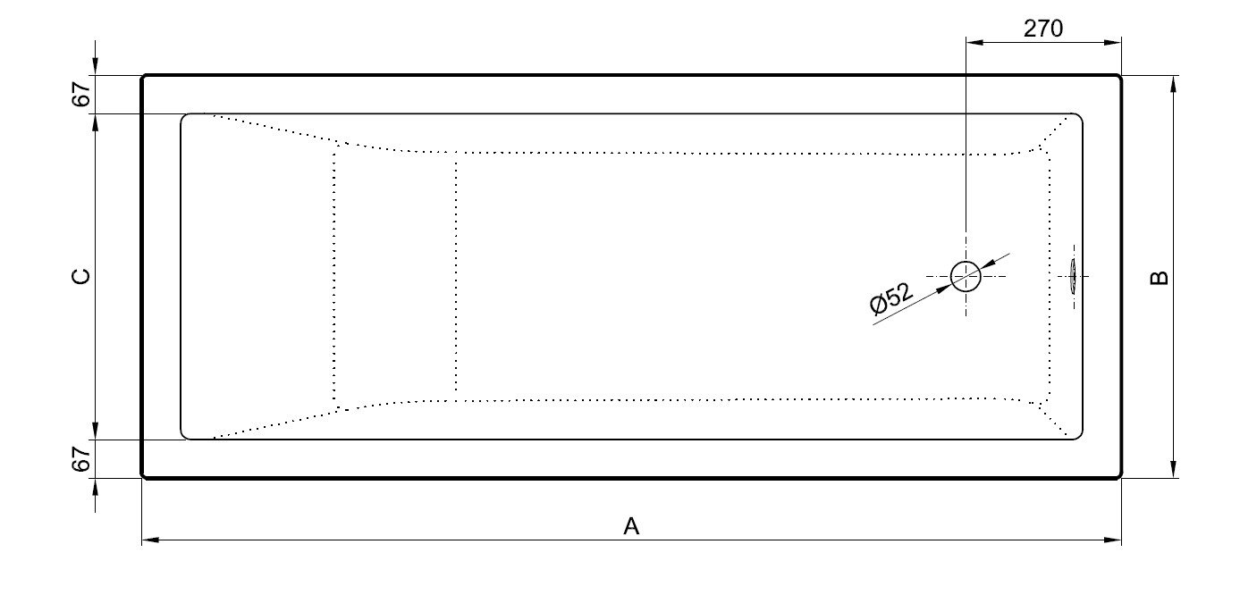 SANITANA CUBIC Bañera Acrílica Rectangular Blanco