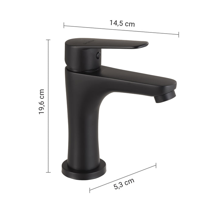 GEDY MXCO0114000 COMO Grifo bajo de lavabo negro mate