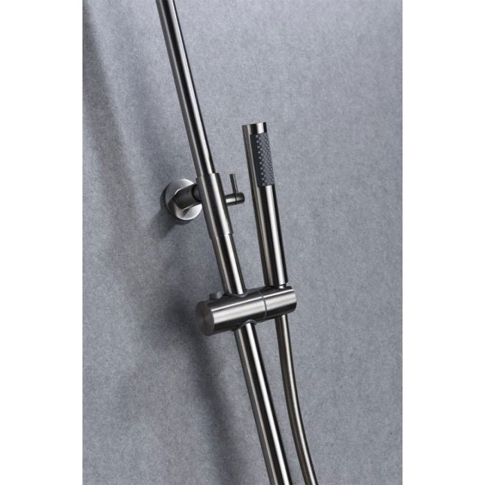 IMEX BTK017/AC MOSCU Thermostatic Faucet Telescopic Shower Set Steel