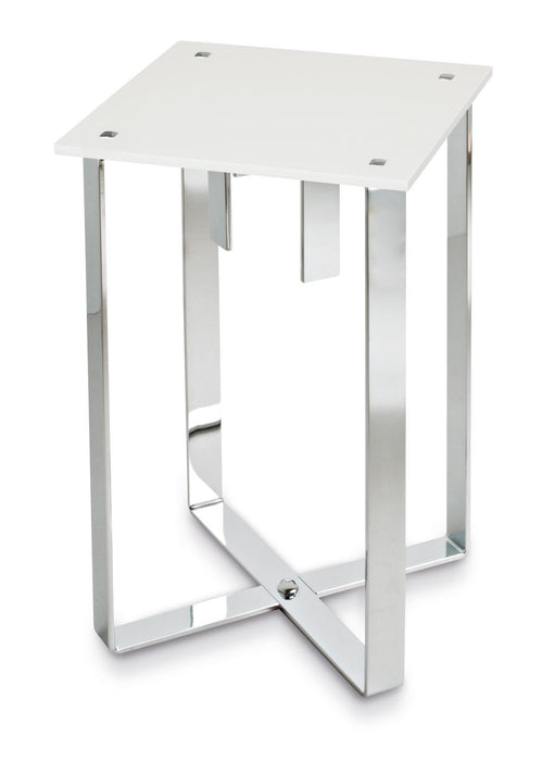 BELTRAN 2037 TABURETE Banqueta Cromo/Blanco Oporto Solid Surface