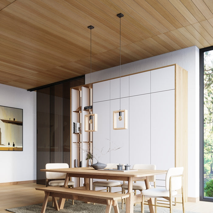SOLLUX SL.1310 ARIES Lámpara Colgante Madera Natural