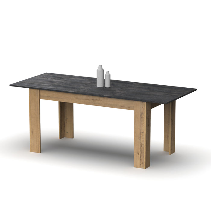 MUEBLES PITARCH Extendable Table Oak Gold/Marble Imitation