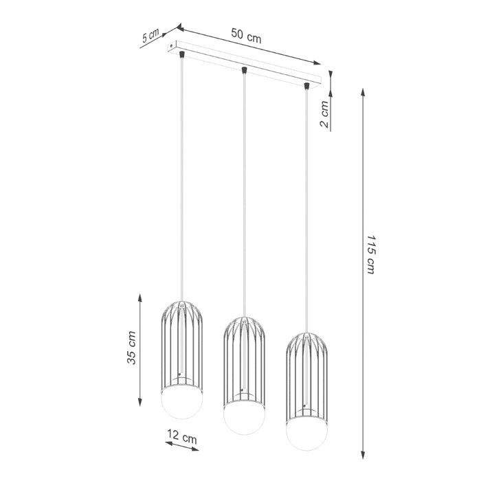 SOLLUX SL.1333 BRINA Pendant Lamp 3L White