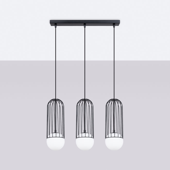 SOLLUX SL.1334 BRINA Lámpara Colgante 3L Negro