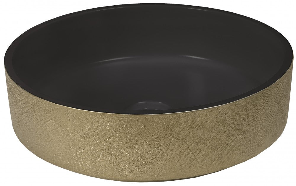 DUNE 188534 GLAM BLACK&GOLD Sink Countertop Mount