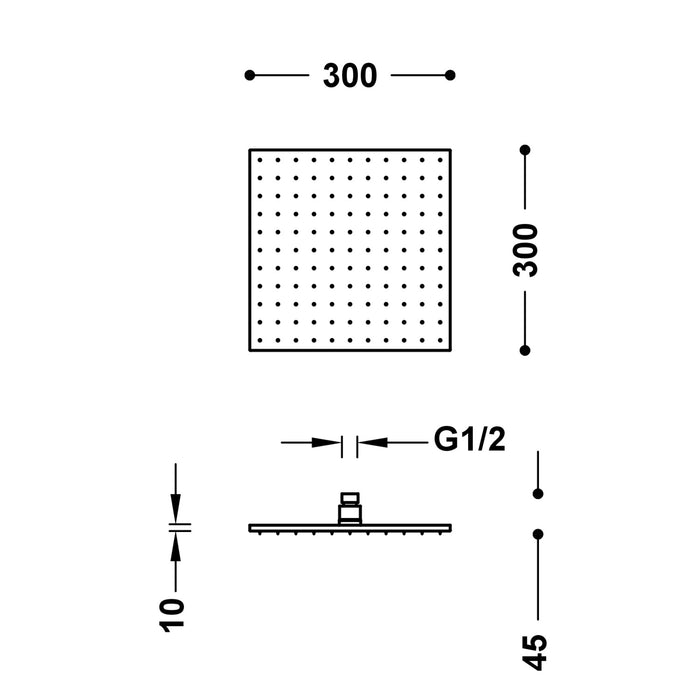 TRES 13413830OM COMPLEMENTOS DE DUCHA Rociador De Ducha Color Oro Mate 24K