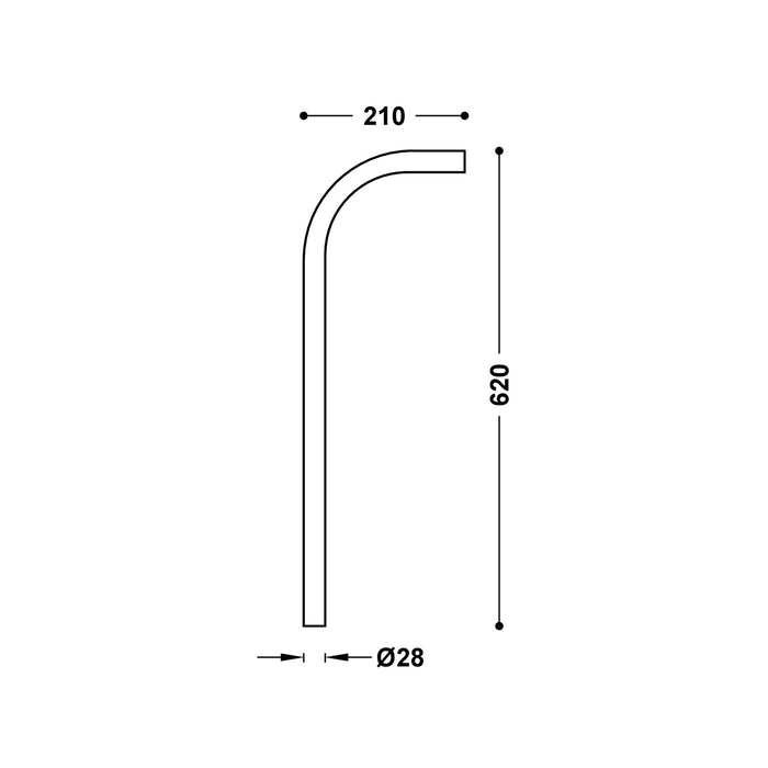 TRES 13420503 COLECTIVIDADES Tubo De Descarga para Grifo Temporizado Mural De Urinario Color Cromo