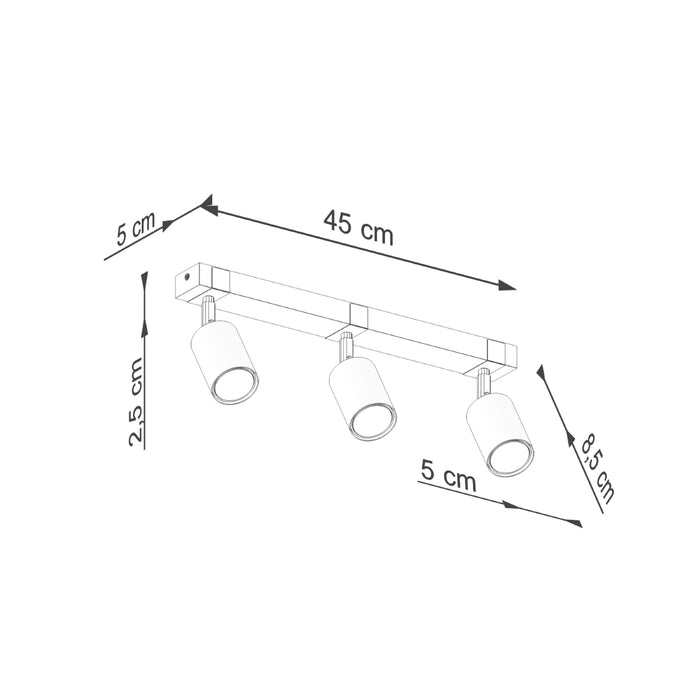 SOLLUX SL.1345 FAGER Lámpara de Techo 3 Negro