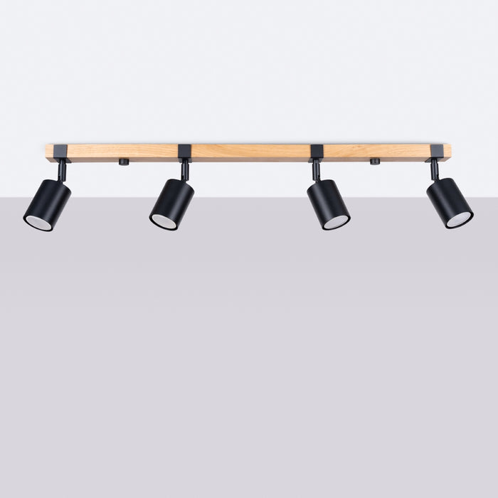 SOLLUX SL.1346 FAGER Lámpara de Techo 4L Negro