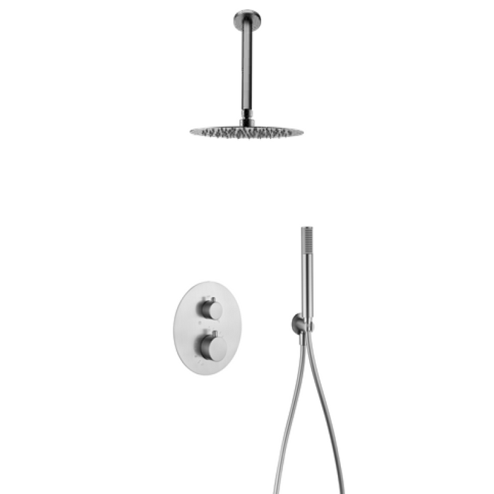 IMEX GTT039/NQ MONZA-TIVOLI Termostatico Empotrado Ducha Níquel Cepillado