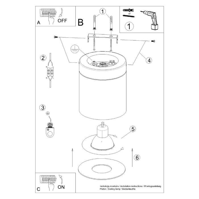 SOLLUX SL.1348 RIF Plafón Blanco