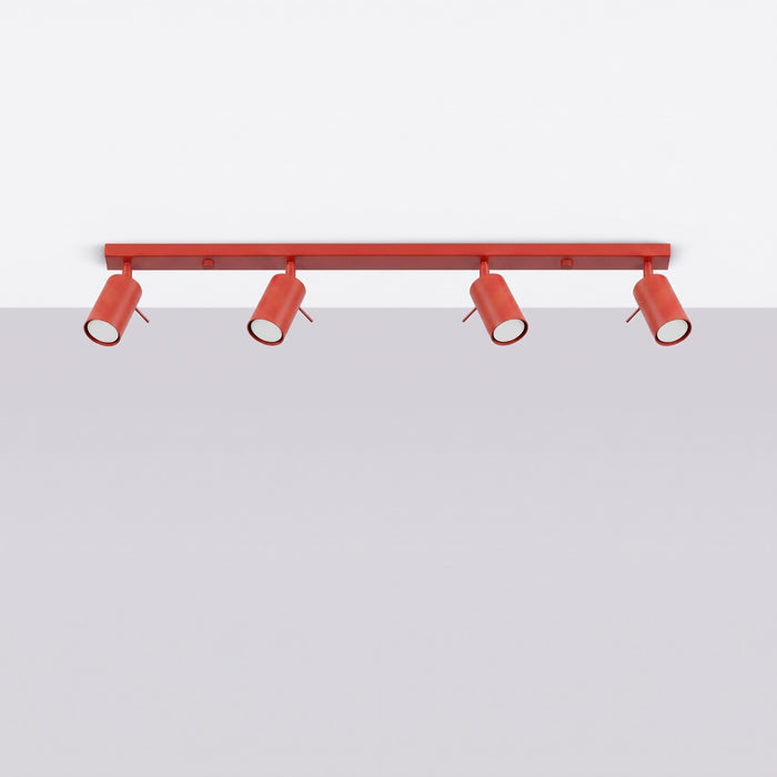 SOLLUX SL.2193 Plafón RING 4L rojo