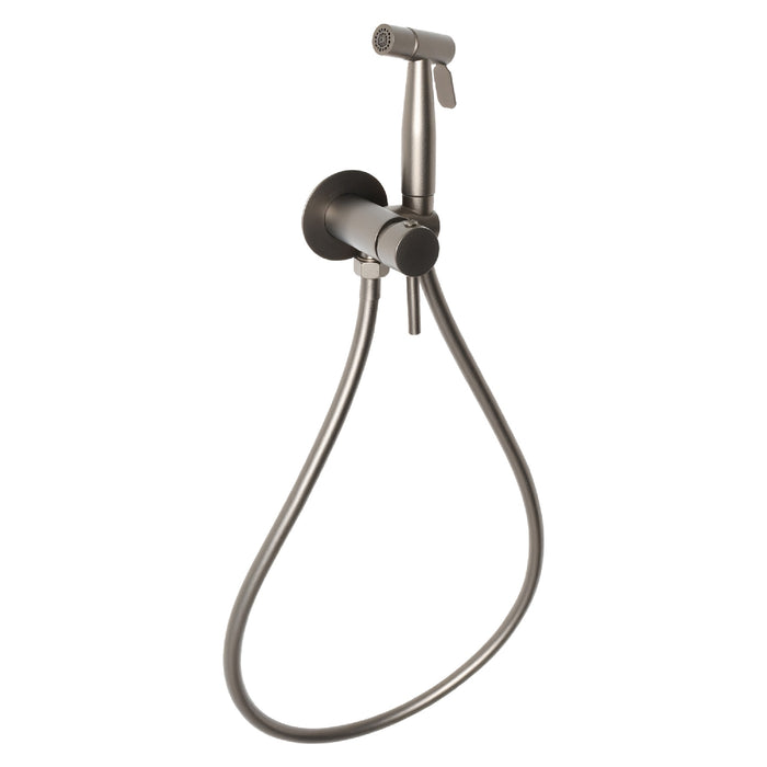 GEDY MXGA1081000 GARDA Ducha higiénica para WC de pared monomando 2 jets gun metal