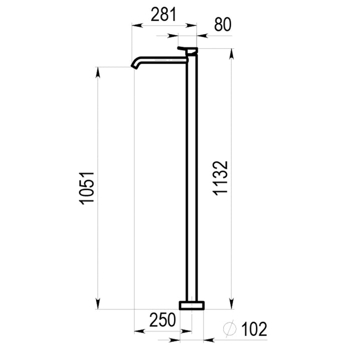 PRESTO 7915100 Koa lavabo pie Cromo