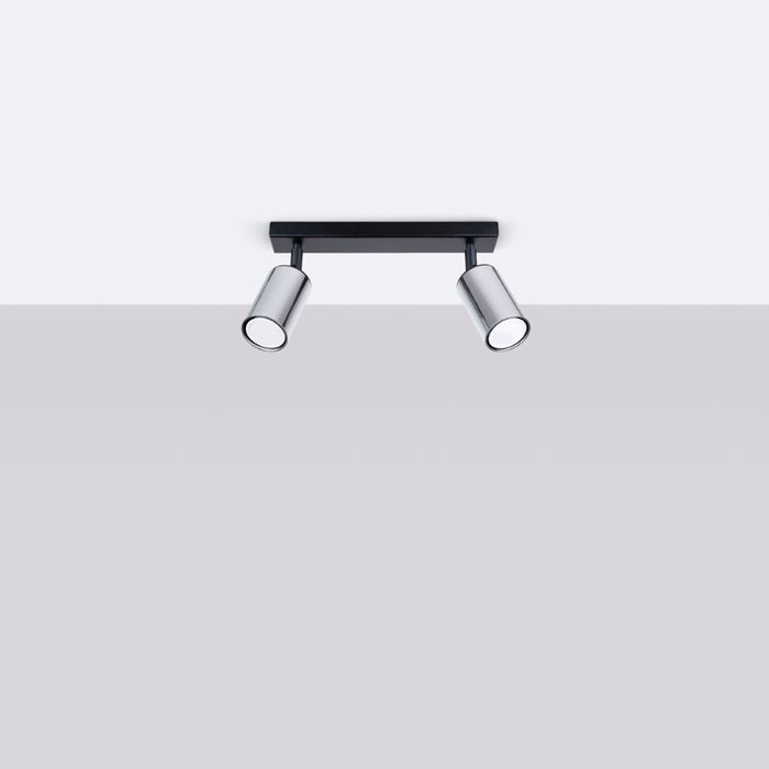 SOLLUX SL.1367 WINX Lámpara de Techo 2 Negro/Cromo