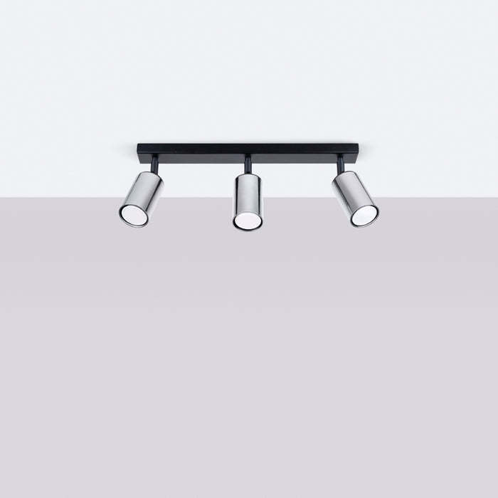 SOLLUX SL.1368 WINX Lámpara de Techo 3 Negro/Cromo