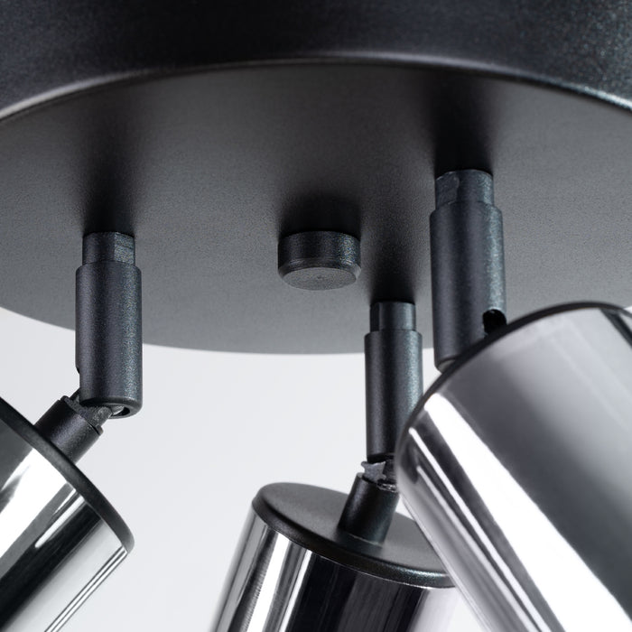 SOLLUX SL.1369 WINX Lámpara de Techo 3P Negro/Cromo