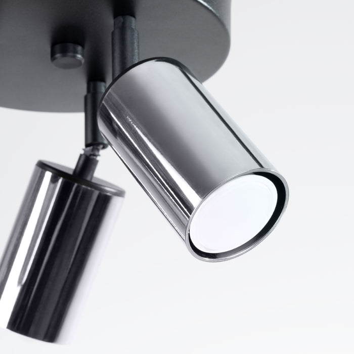 SOLLUX SL.1369 WINX Lámpara de Techo 3P Negro/Cromo