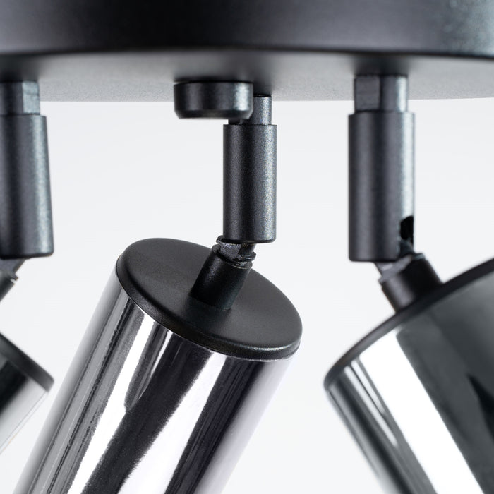 SOLLUX SL.1369 WINX Lámpara de Techo 3P Negro/Cromo