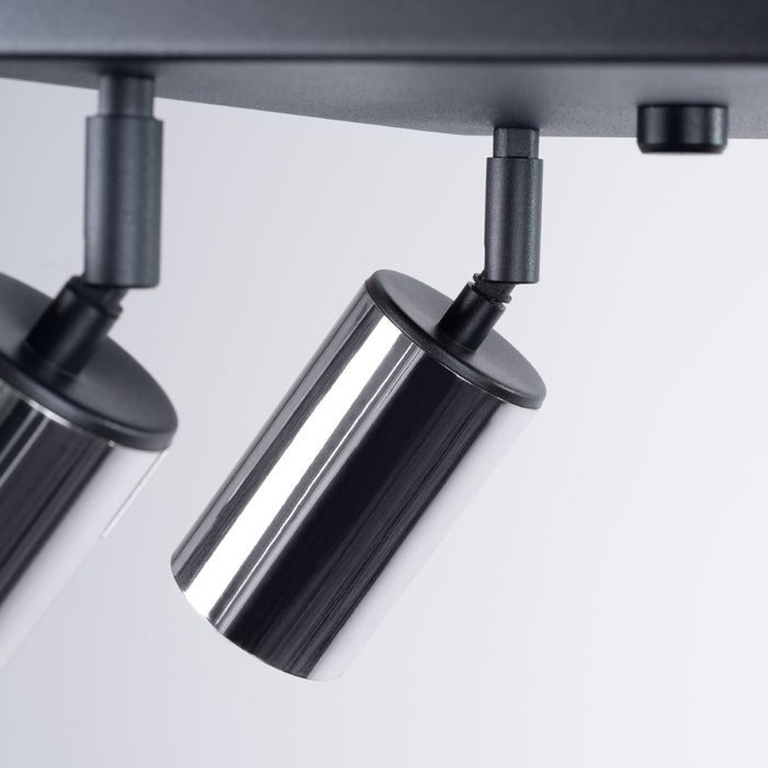 SOLLUX SL.1370 WINX Lámpara de Techo 4 Negro/Cromo