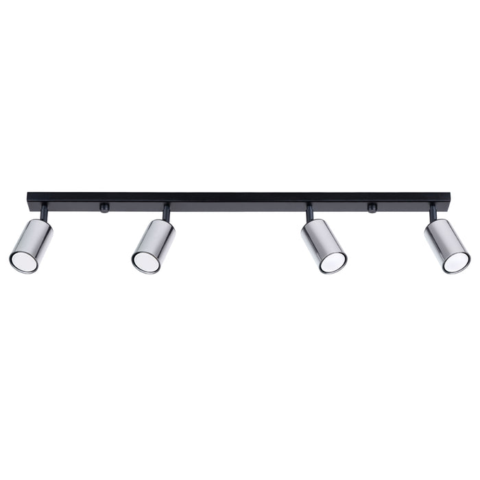 SOLLUX SL.1371 WINX Lámpara de Techo 4L Negro/Cromo