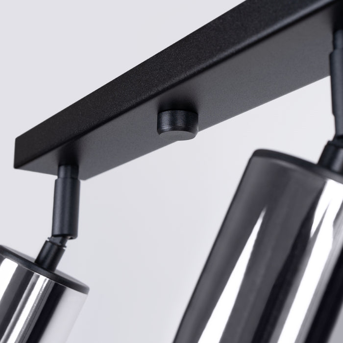 SOLLUX SL.1371 WINX Lámpara de Techo 4L Negro/Cromo