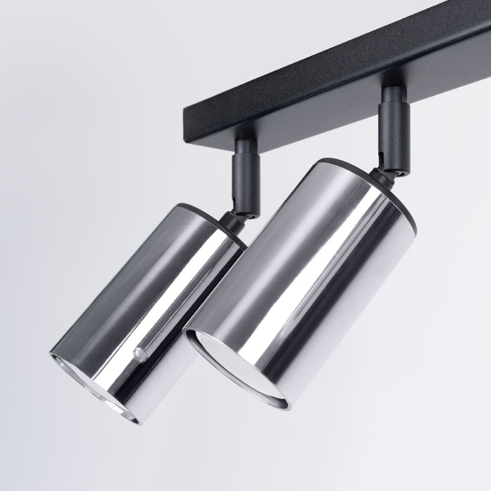 SOLLUX SL.1372 WINX Lámpara de Techo 6L Negro/Cromo