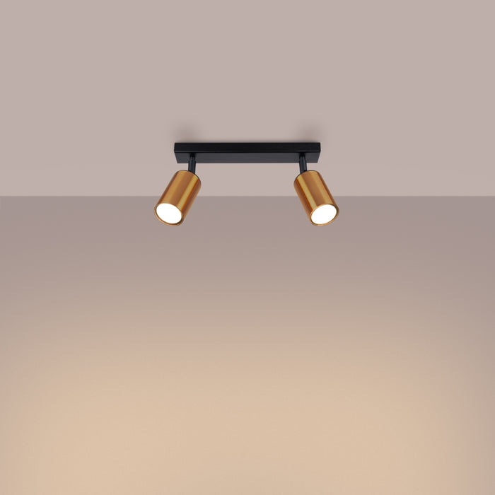 SOLLUX SL.1375 WINX Ceiling Lamp 2 Black/Copper