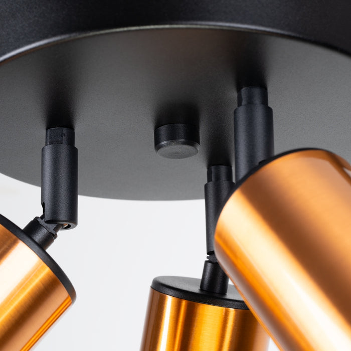 SOLLUX SL.1377 WINX Lámpara de Techo 3P Negro/Cobre